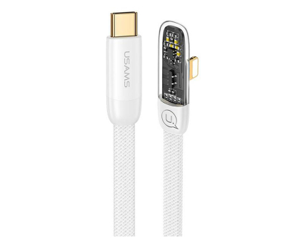 Kabel USAMS Kabel kątowy USB-C/Lightning PD 20W Fast Charging 1,2m biały
